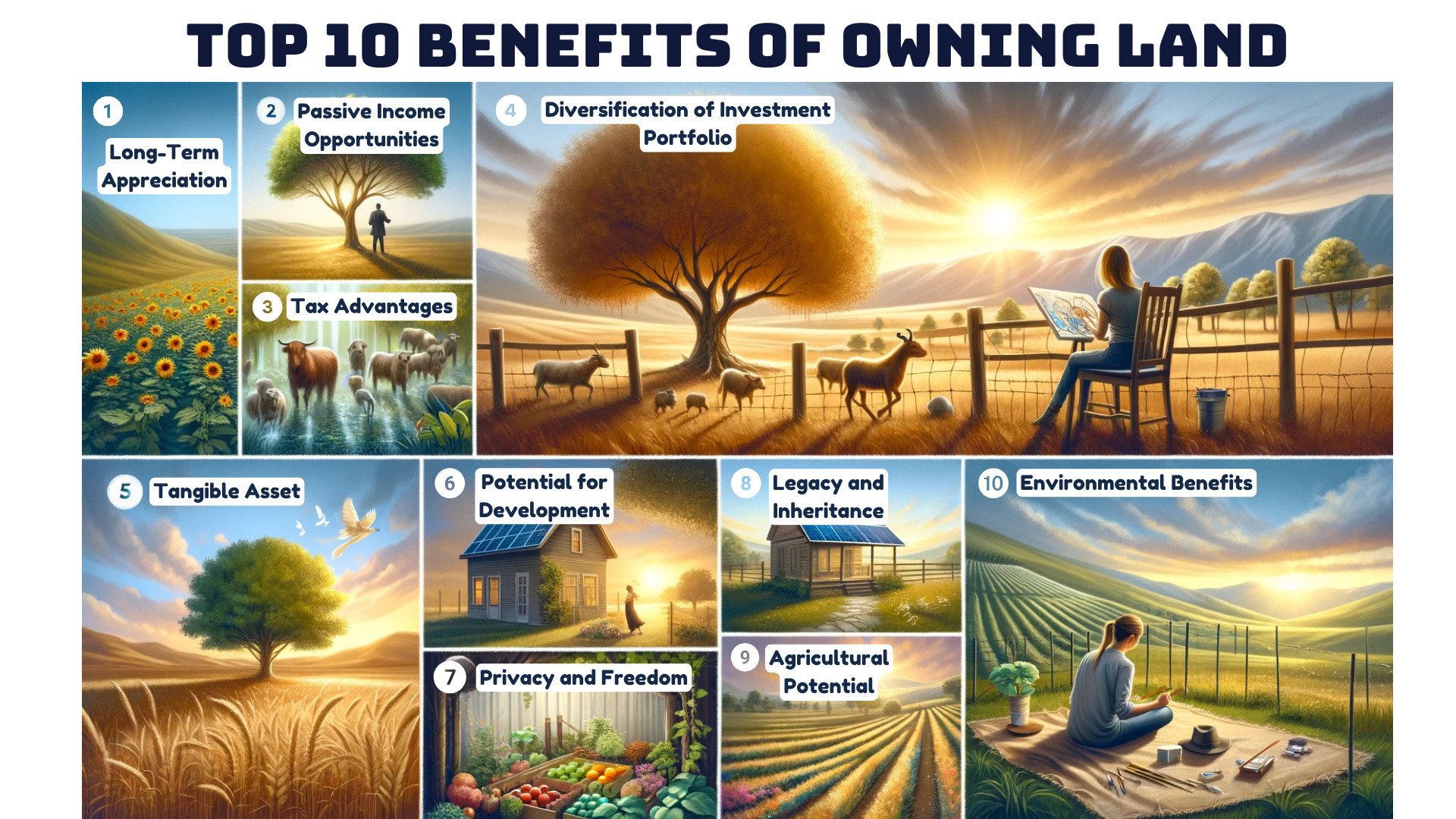 infographic Benefits of Owning Land